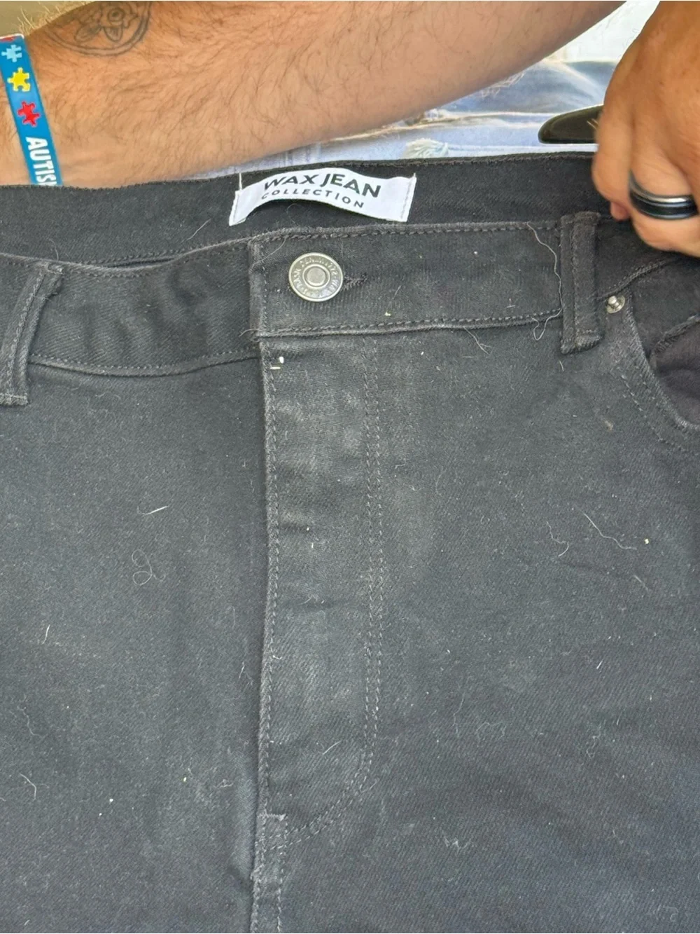 Wax Jeans Collection Black Distressed Jean Shorts Size 3X